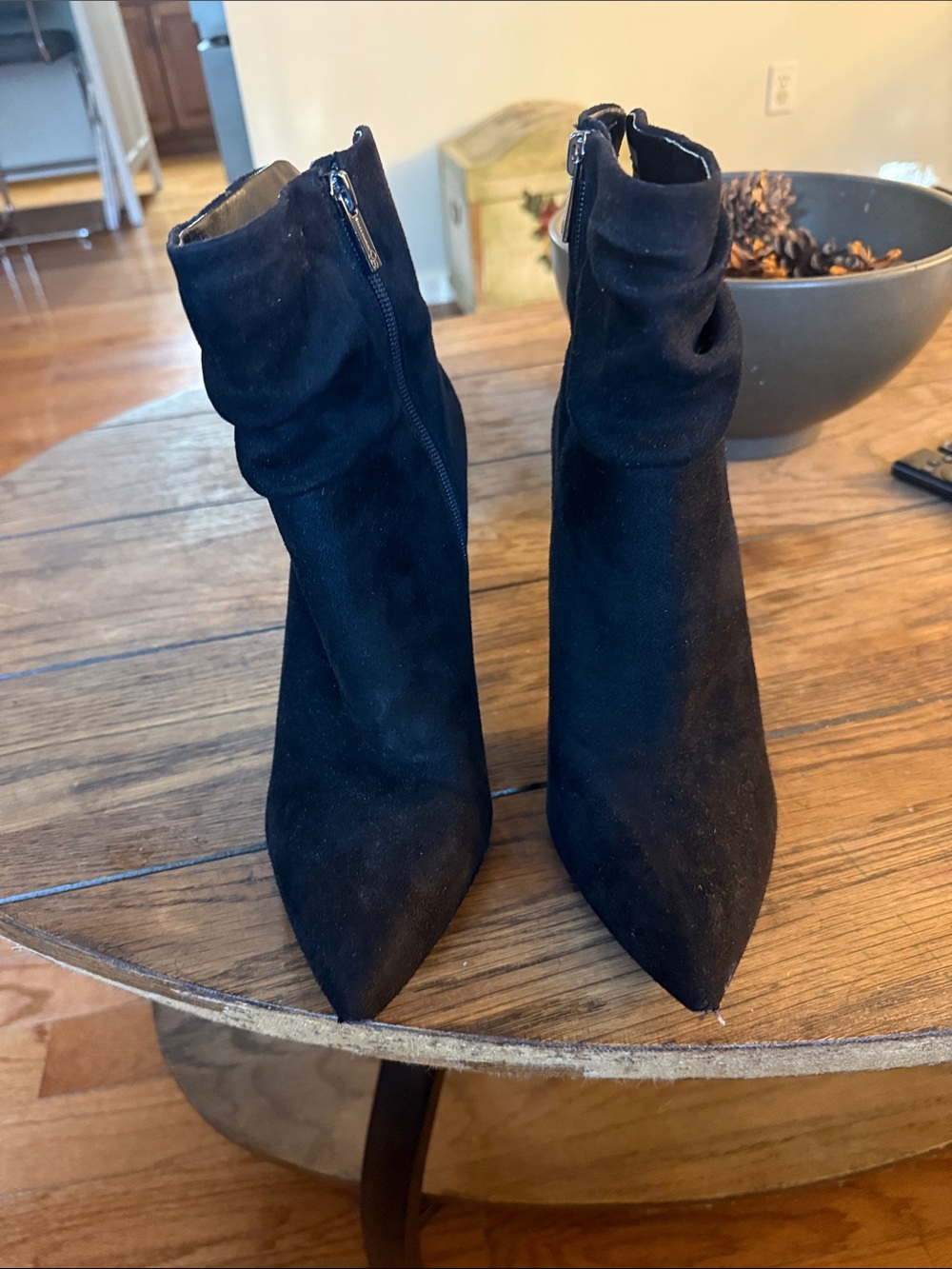 Jessica Simpson black Split upper Stiletto Heel Ankle Booties Lerona